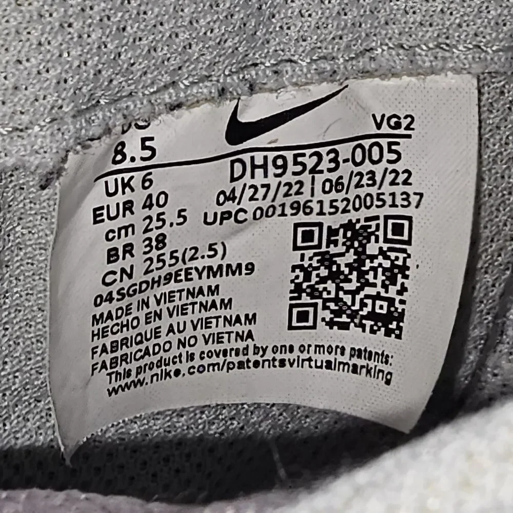 Nike Waffle Debut Womens Size 8.5 Gray Blue White Athletic Running Shoe Sneakers